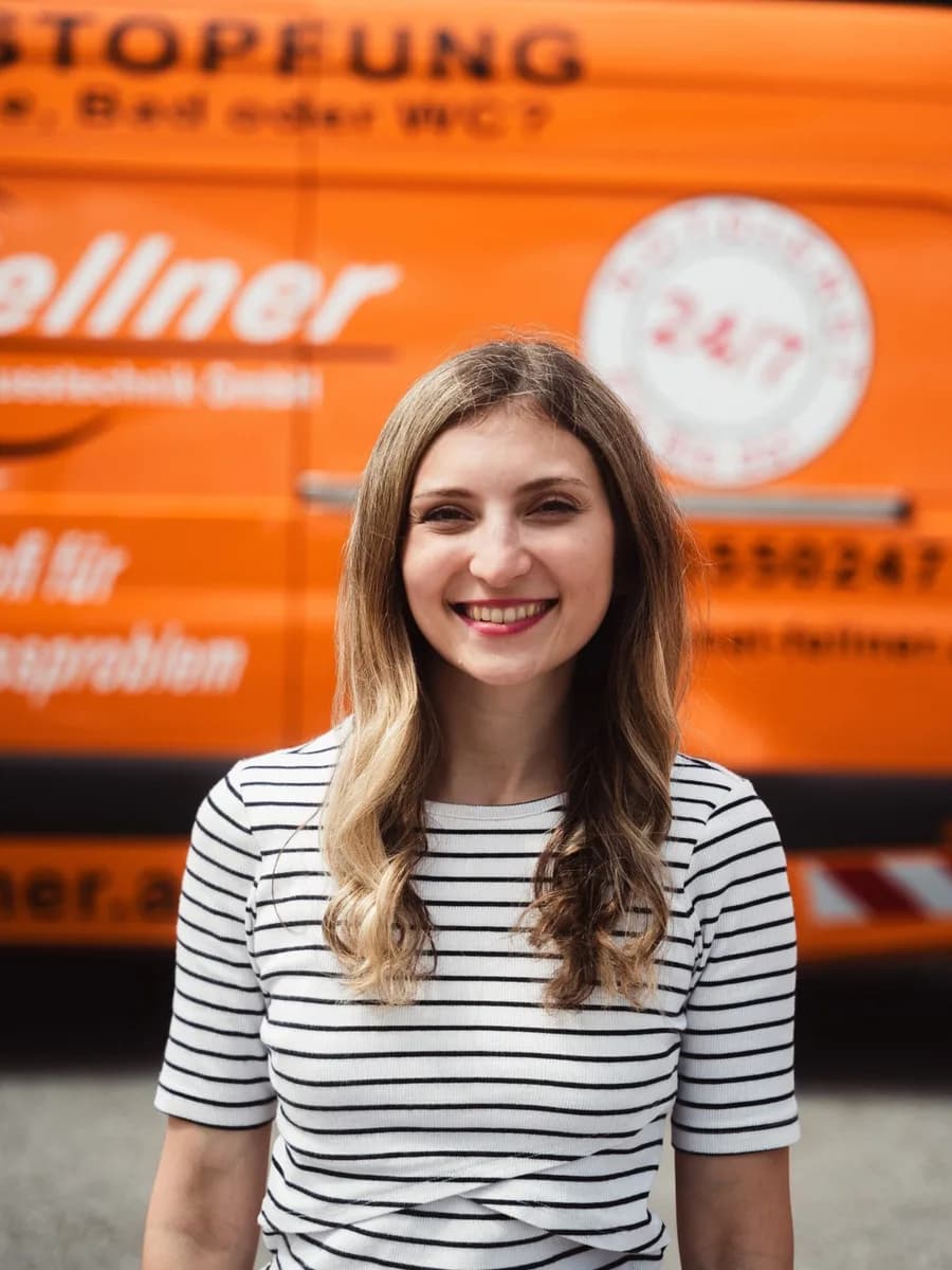 Christina Fellner, Büroleitung der Fellner Abflusstechnik GmbH